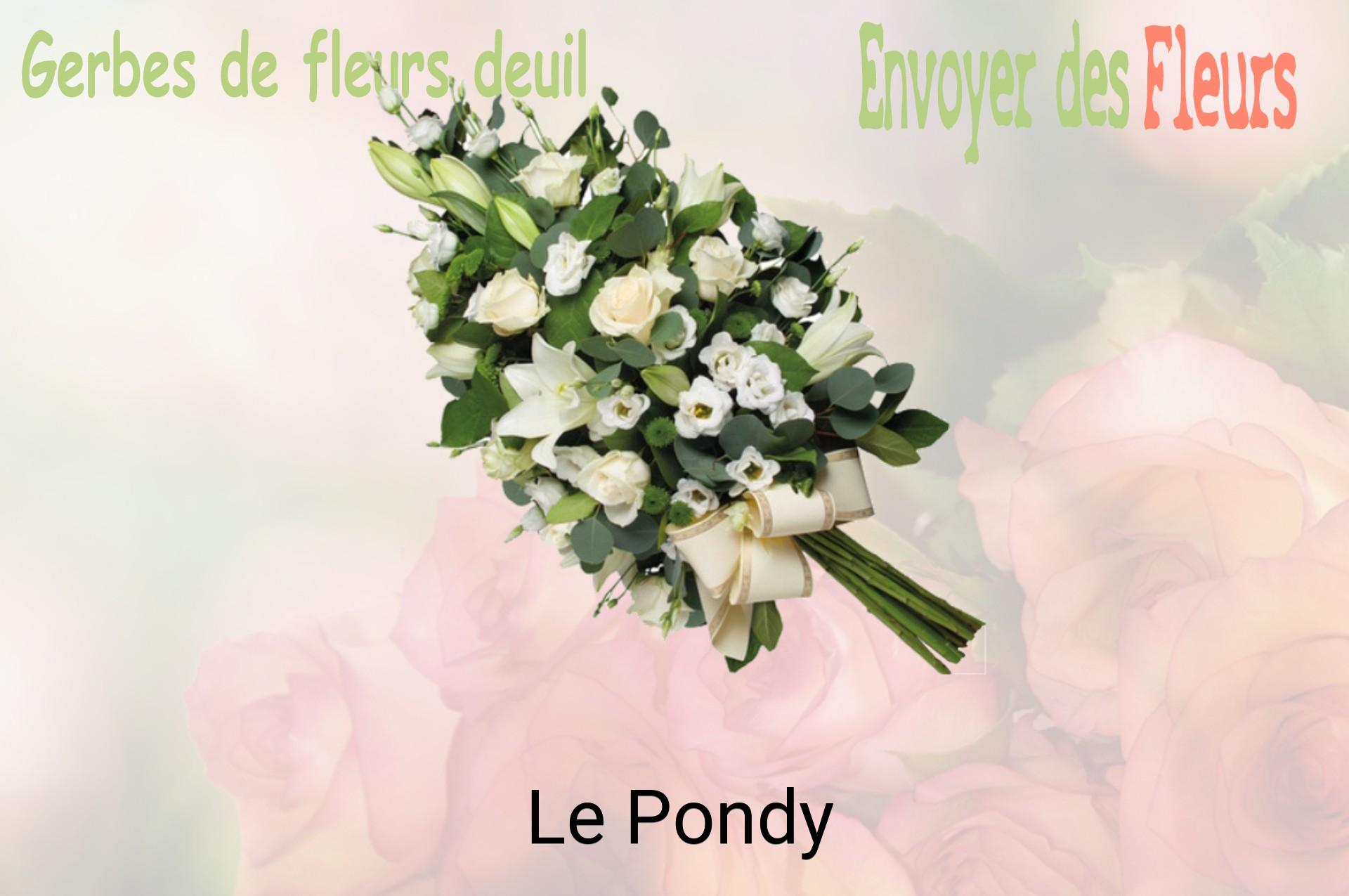 Gerbe de fleurs de deuil livrée à Le Pondy